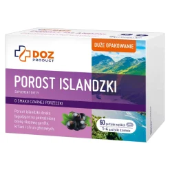 DOZ Product Porost islandzki, pastylki miękkie do ssania, 60 szt.