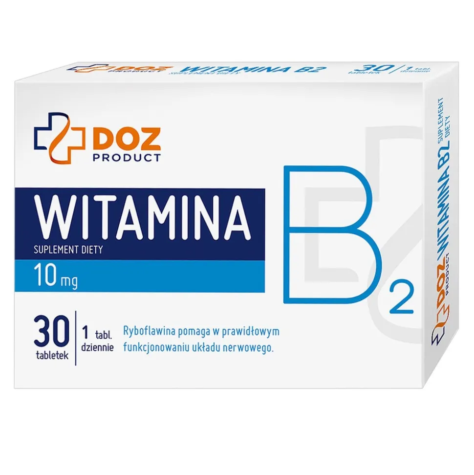 DOZ PRODUCT Witamina B2, tabletki powlekane, 30 szt.