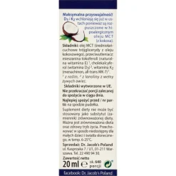 Dr Jacob's Medical, Witamina D3K2 Forte, krople, 20 ml