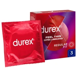 Durex, Feel Thin Extra Lubricated, prezerwatywy, 3 szt.