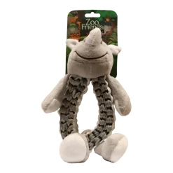 Duvoplus Zoo Friends Szarpak Ring Nosorożec, zabawka dla psa, 1 szt.