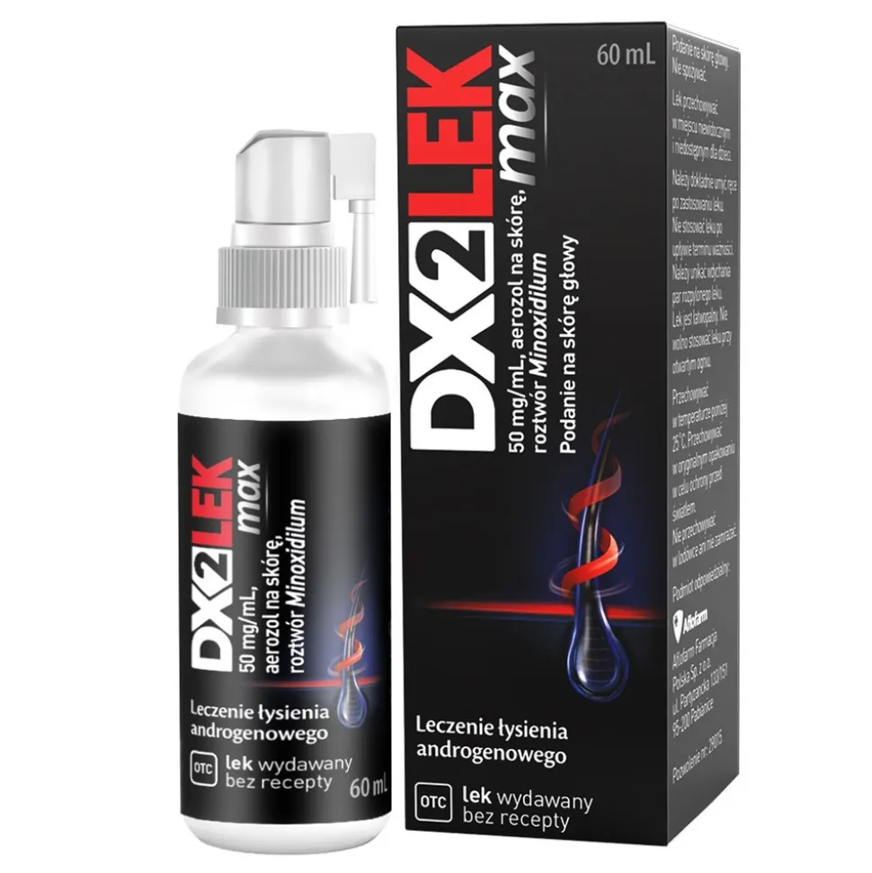 DX2LEK max, 50 mg/ml, aerozol na skórę, 60 ml