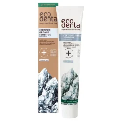 Ecodenta, organiczna pasta do zębów wrażliwych z solą, bez fluoru, 75 ml