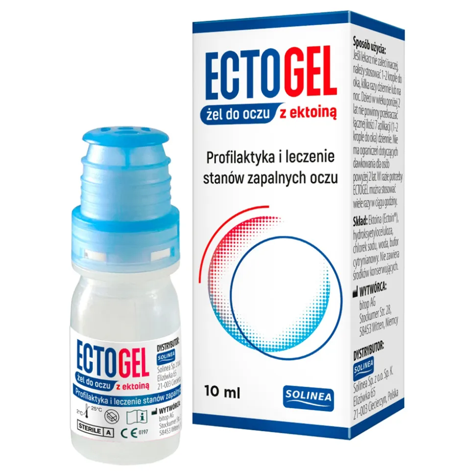 Ectogel, żel do oczu z ektoiną, 10 ml