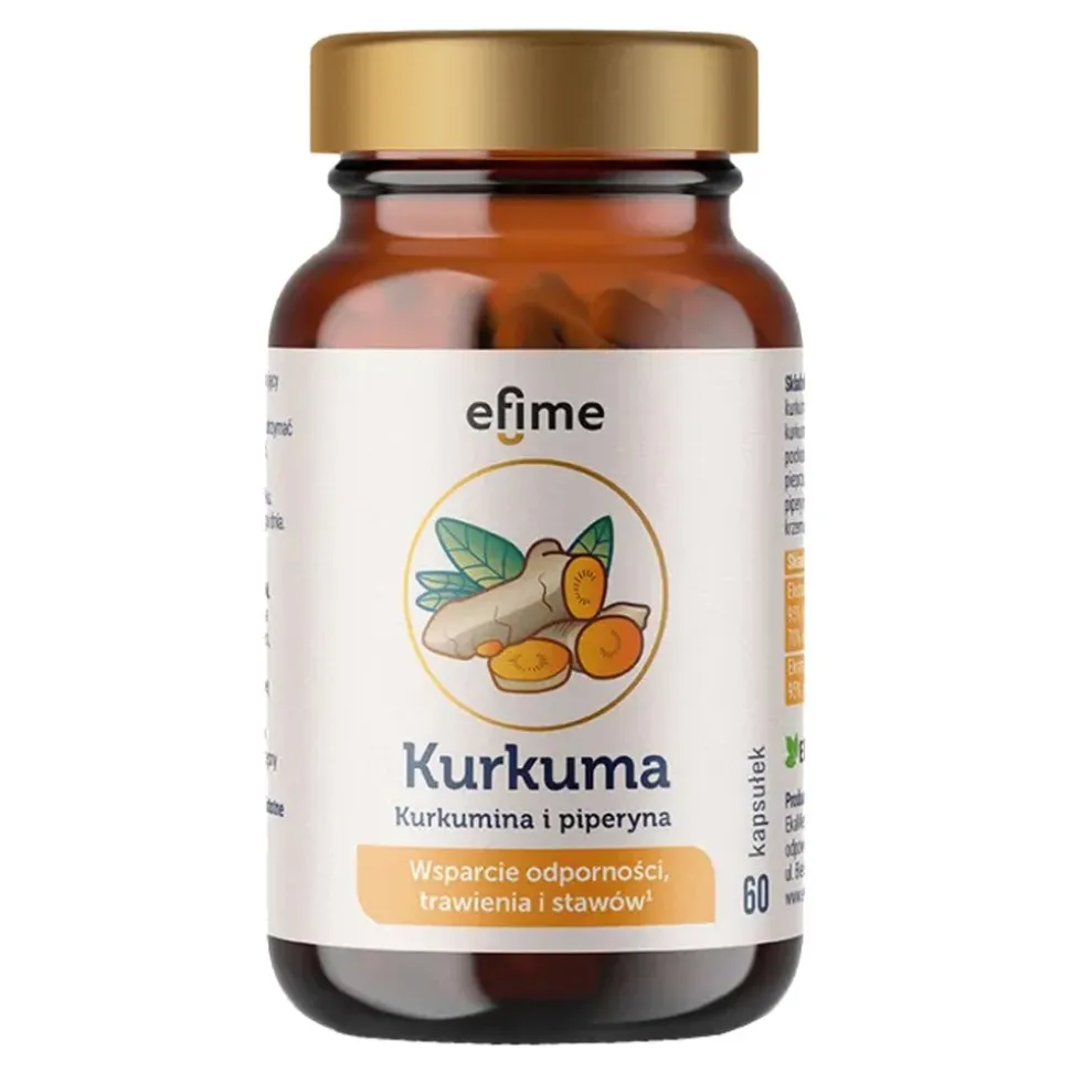 Efime Kurkuma i Piperyna, kapsułki, 60 szt.