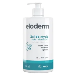 Eloderm, żel do mycia ciała i włosów 2w1, 750 ml
