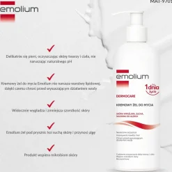 Emolium Dermocare, kremowy żel do mycia, 400 ml