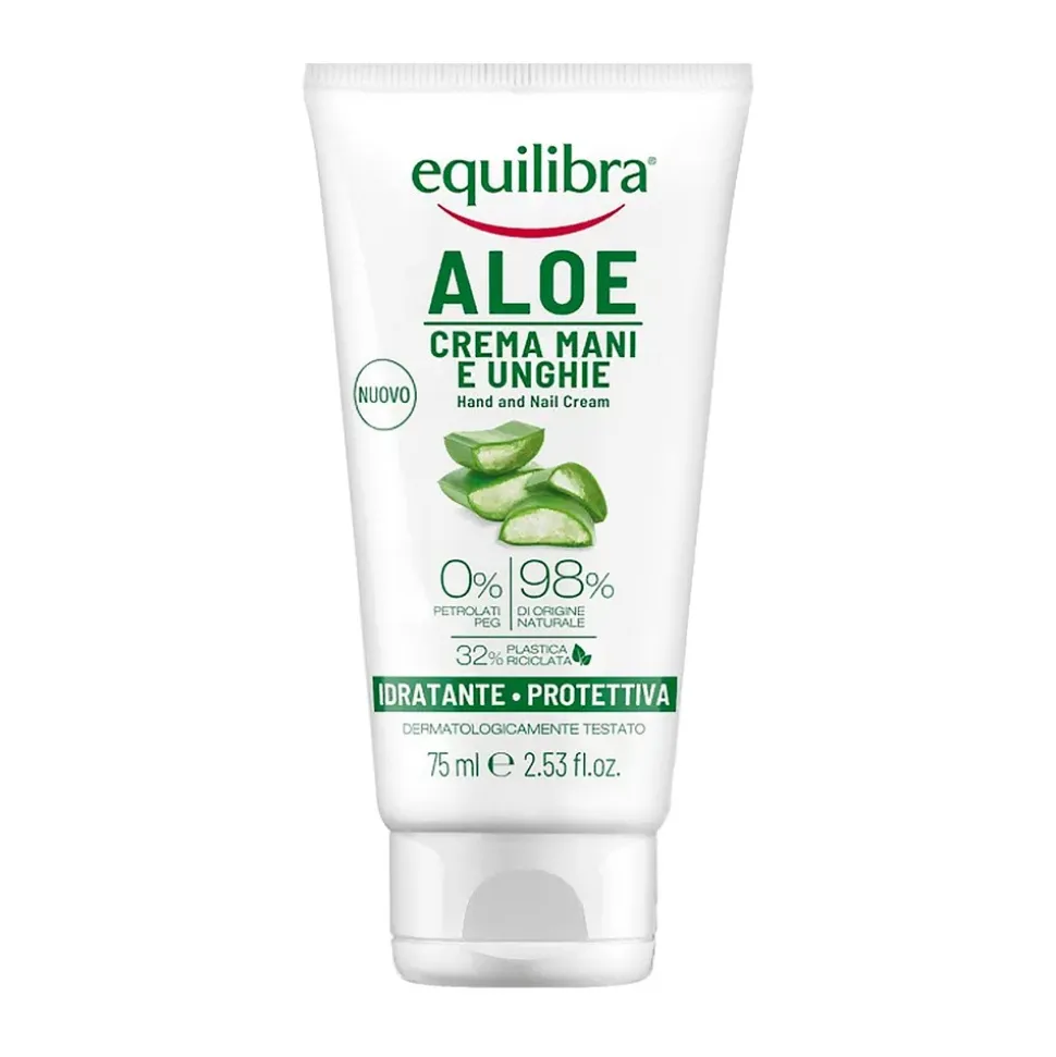 Equilibra, aloesowy krem do rąk i paznokci, 75 ml