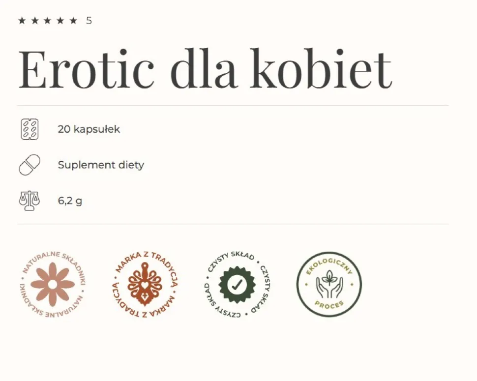 Erotic dla kobiet, kapsułki, 20 szt. (Gorvita)