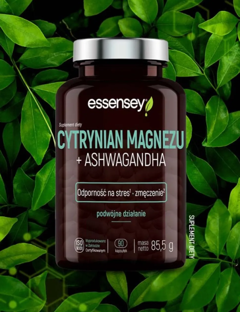 Essensey Cytrynian Magnezu + Ashwagandha, kapsułki, 90 szt.