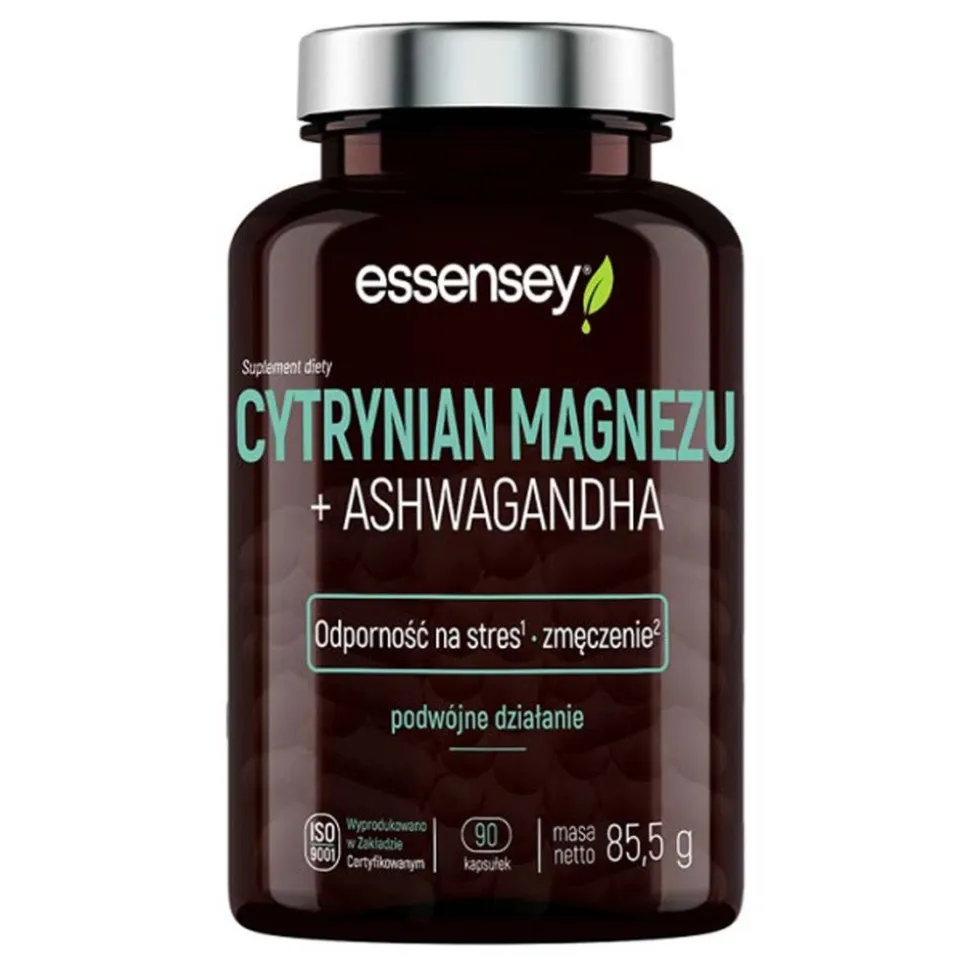 Essensey Cytrynian Magnezu + Ashwagandha, kapsułki, 90 szt.