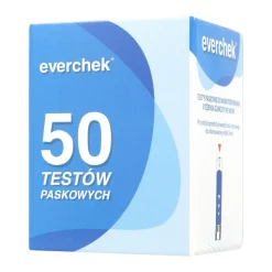 Everchek, test paskowy do monitorowania stężenia glukozy we krwi, 50 szt.
