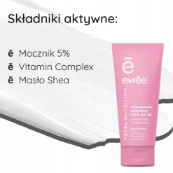 Evree Total Nutrition, odżywczy krem do rąk dla skóry suchej i wrażliwej, 75 ml