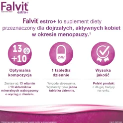 Falvit estro +, tabletki powlekane, 60 szt.