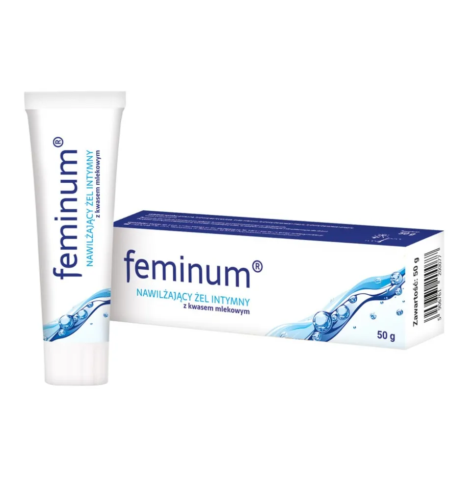 Feminum, nawilżający żel intymny dla kobiet, z kwasem mlekowym, 50 g