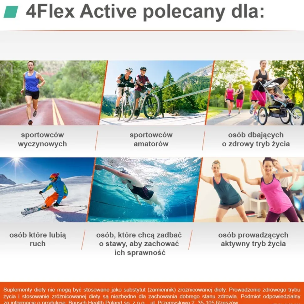 4Flex Active, saszetki z proszkiem, smak truskawkowy, 30 szt.