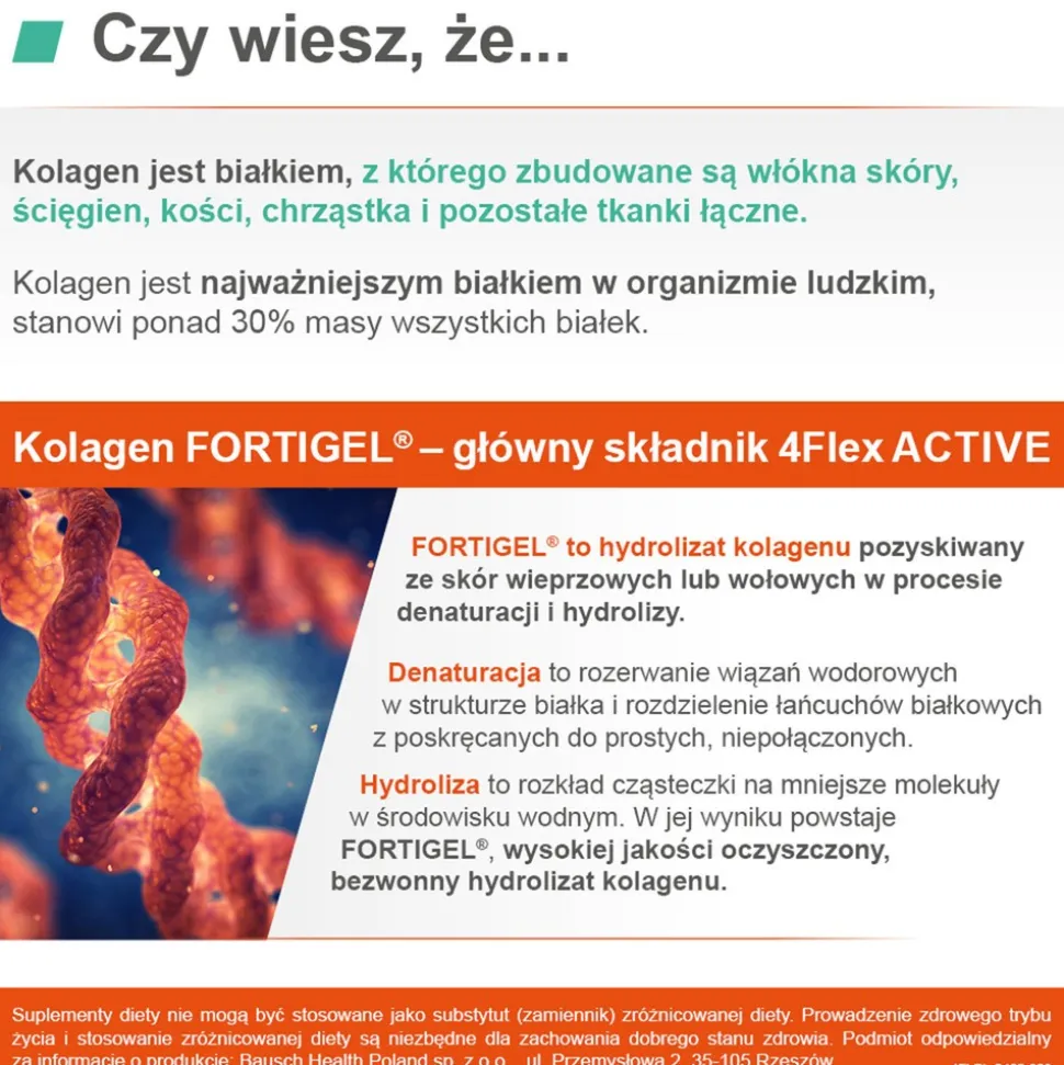 4Flex Active, saszetki z proszkiem, smak truskawkowy, 30 szt.