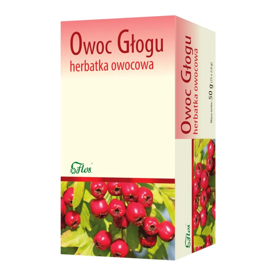 Flos, Głóg owoc, herbatka owocowa, 25 x 2 g