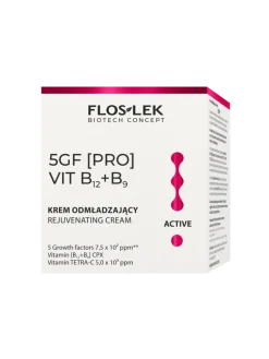 Flos-Lek Active, krem odmładzający do twarzy 5GF VIT B12+B9, 50 ml