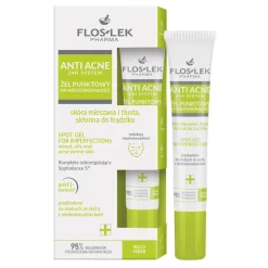 Flos-Lek Anti Acne 24H, żel punktowy na niedoskonałości, skóra mieszana, tłusta, trądzikowa, 20 ml