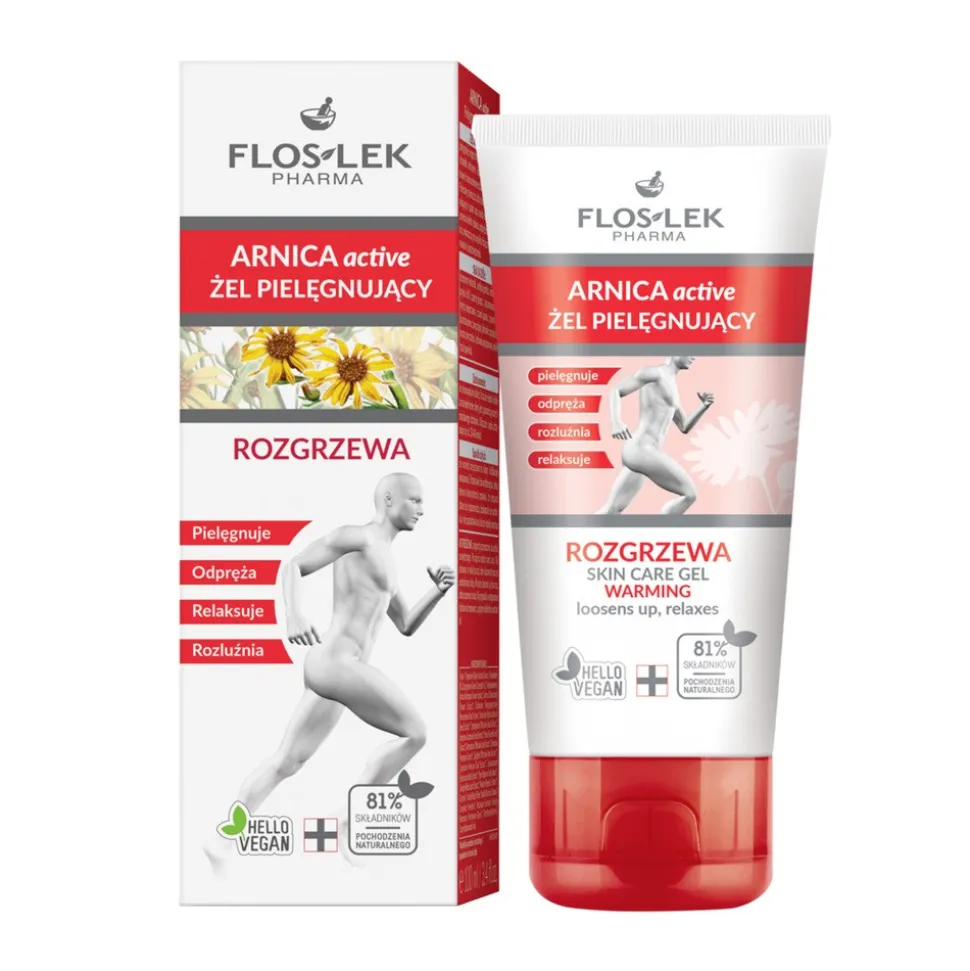 Flos-Lek Arnica Active, pielęgnujący żel rozgrzewający, 100 ml