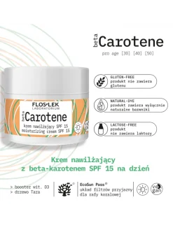 Flos-Lek betaCarotene pro age krem nawilżający SPF15 na dzień, 50 ml