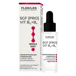Flos-Lek Biotech Concept Needle Shot, serum wypełniające z mikroigłami do twarzy, 5GF [PRO] VIT B12+B9, 30 ml