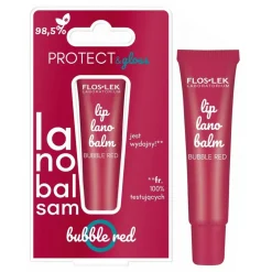 Flos-Lek Lip Care, lanobalsam do ust, bubble red, 12 g