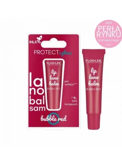 Flos-Lek Lip Care, lanobalsam do ust, bubble red, 12 g