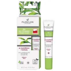Flos-Lek Pharma, żel do powiek i pod oczy, ze świetlikiem i herbatą, 15 ml