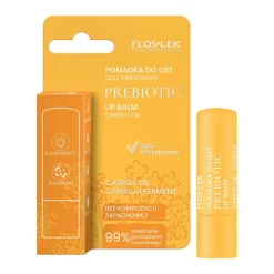 Flos-Lek Prebiotic, Prebiotyczna pomadka do ust, olej karotkowy, 4 g