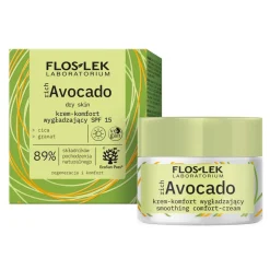 Flos-Lek Rich Avocado, krem-komfort wygładzający nadzień SPF 15, 50 ml