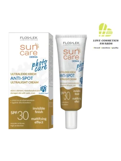 Flos-Lek Sun Care Derma Anti-Spot, ultralekki krem SPF30, 30 ml
