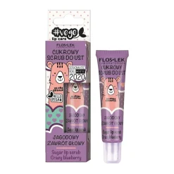 Flos-Lek, Vege Lip Care, cukrowy scrub do ust, jagodowy zawrót głowy, 14 g