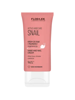 Flos-lek Zestaw Hand & Lip Duo Care Snail, krem do rąk, 50 ml + pomadka do ust, 4 g
