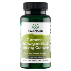 Full Spectrum Turmeric, Ashwagandha & Ginseng complex, kapsułki, 60szt.