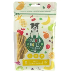 Garden Bites Fruit Blast, Fruity Dental Swirls, wegetariańskie przysmaki dentystyczne dla psów, S, 13 cm x 30 szt.
