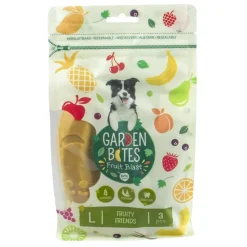 Garden Bites Fruit Blast, Fruity Friends, wegetariańskie przysmaki dentystyczne dla psów, L, 12,5 cm, 3 szt.