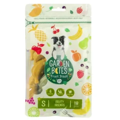 Garden Bites Fruit Blast, Fruity Friends, wegetariańskie przysmaki dentystyczne dla psów, S, 7 cm, 18 szt.