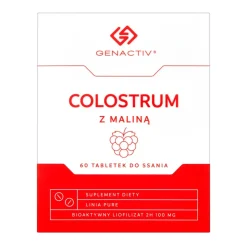 Genactiv Colostrum z maliną, tabletki do ssania, 60 szt.