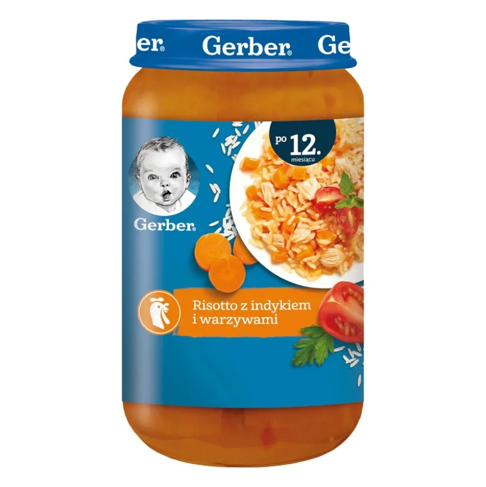 Gerber, risotto z indykiem i warzywami, 12 m+, 250 g