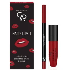 Golden Rose Matte Lipkit, zestaw do makijażu ust, red, 7,6 g