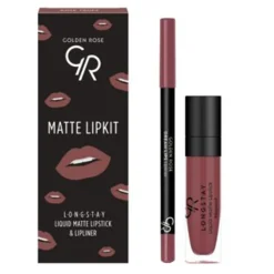 Golden Rose Matte Lipkit, zestaw do makijażu ust, taupe, 7,6 g