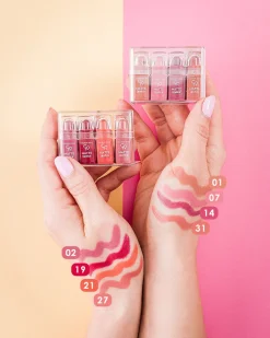 Golden Rose Matte Lipstick, zestaw 4 matowych mini pomadek do ust, nr 03, 4 g