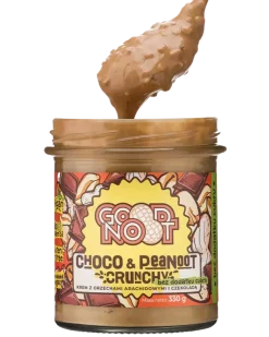 Good Noot Choco & Peanoot Crunchy, krem z orzechów arachidowych i czekoladą z kawałkami orzechów bez dodatku cukru, 330 mg