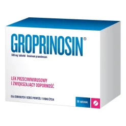 Groprinosin, 500 mg, tabletki, 50 szt.