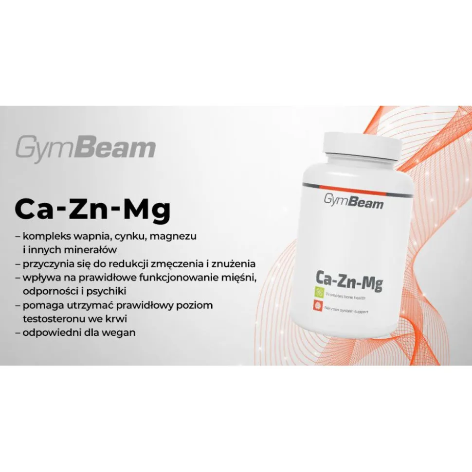 GymBeam Ca-Zn-Mg, tabletki, 120 szt.