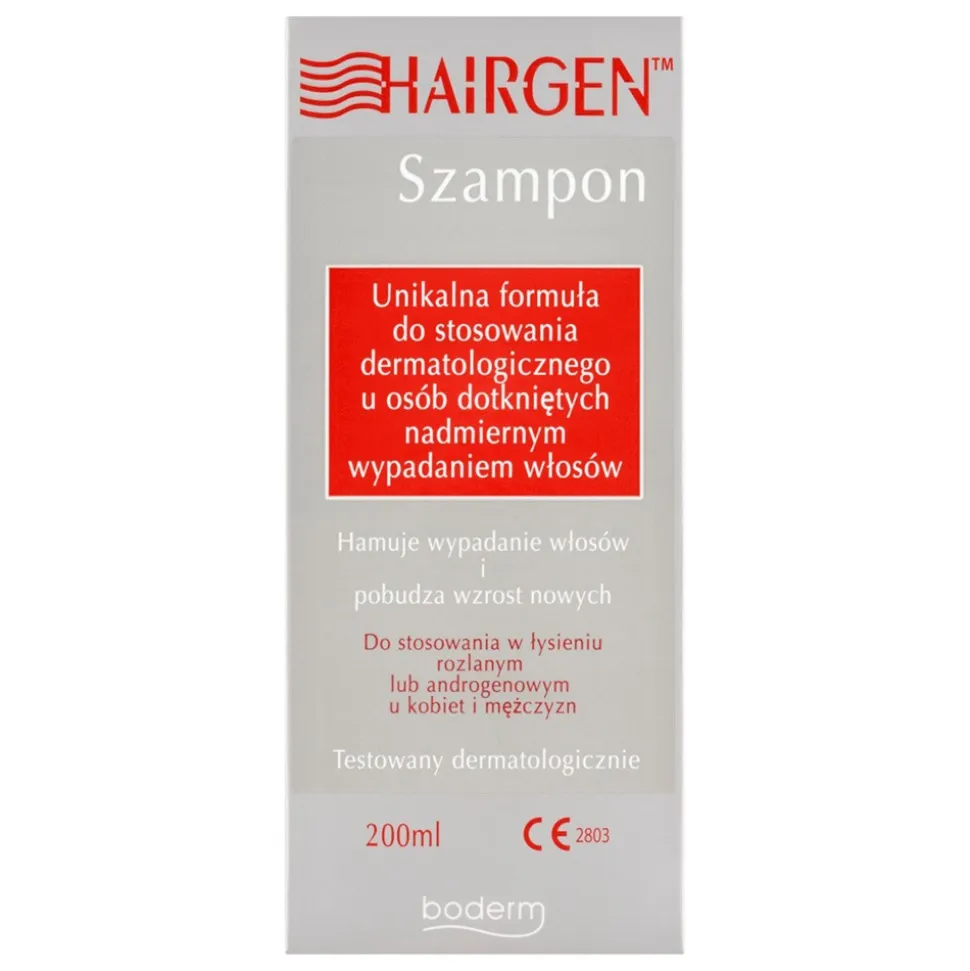 Hairgen, szampon przeciw wypadaniu włosów, pobudza wzrost nowych, 200 ml