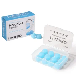 Haspro Moldable, formowane zatyczki do uszu, niebieskie, 6 par