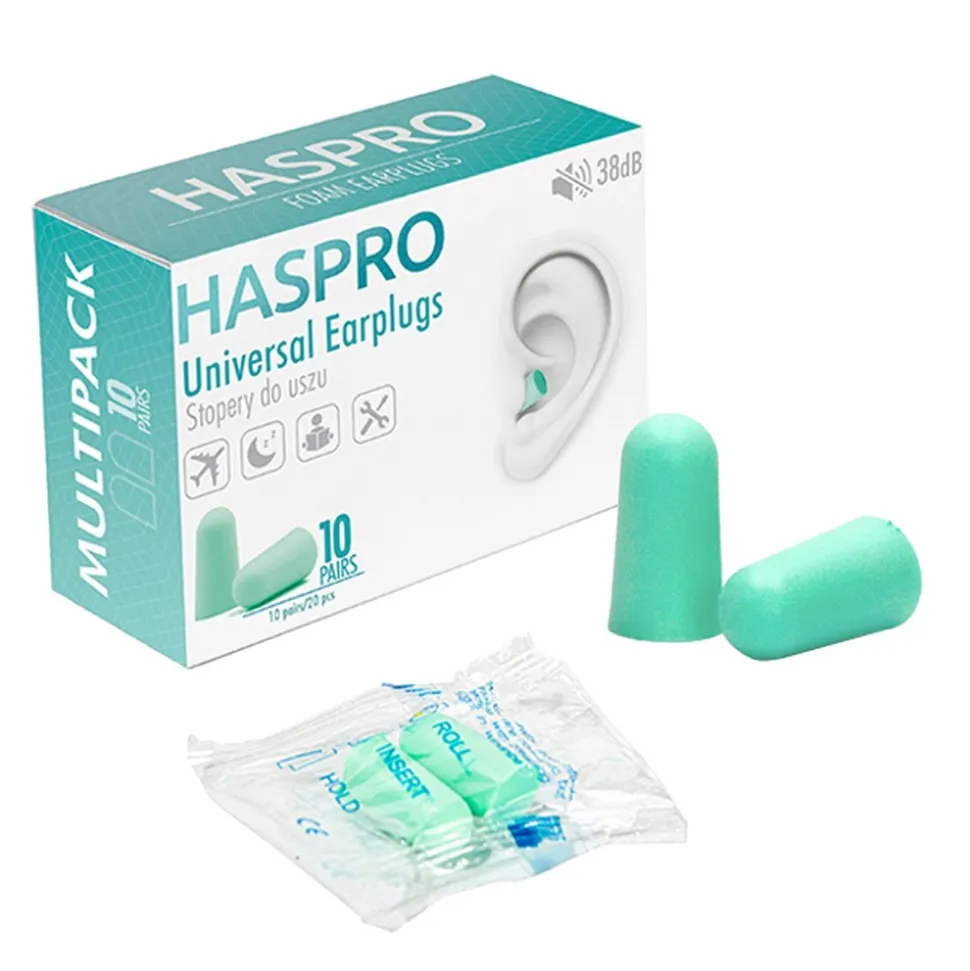 Haspro Multi10, stopery do uszu, miętowe, 10 par